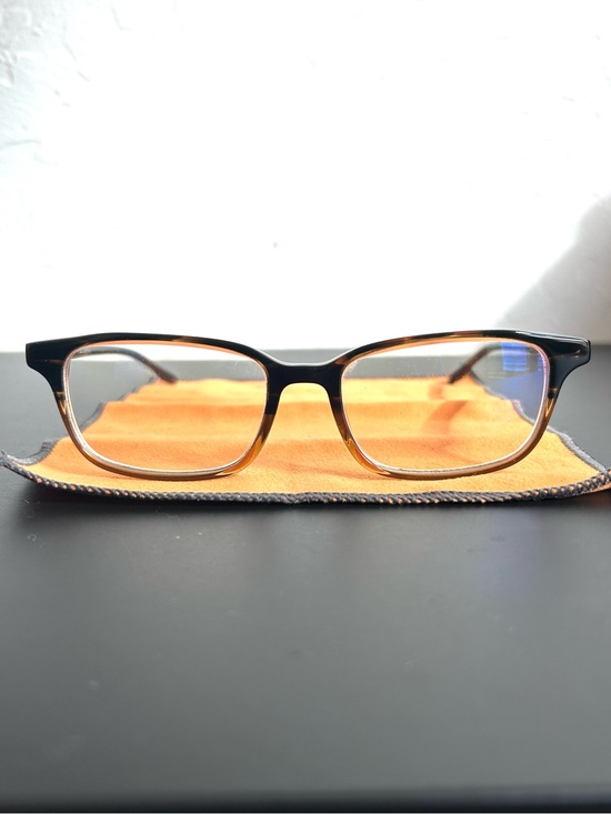 Arbor Accessories - Classic Rectangular horn-rimmed dark brown Unisex Glasses From Arbor Eyewear